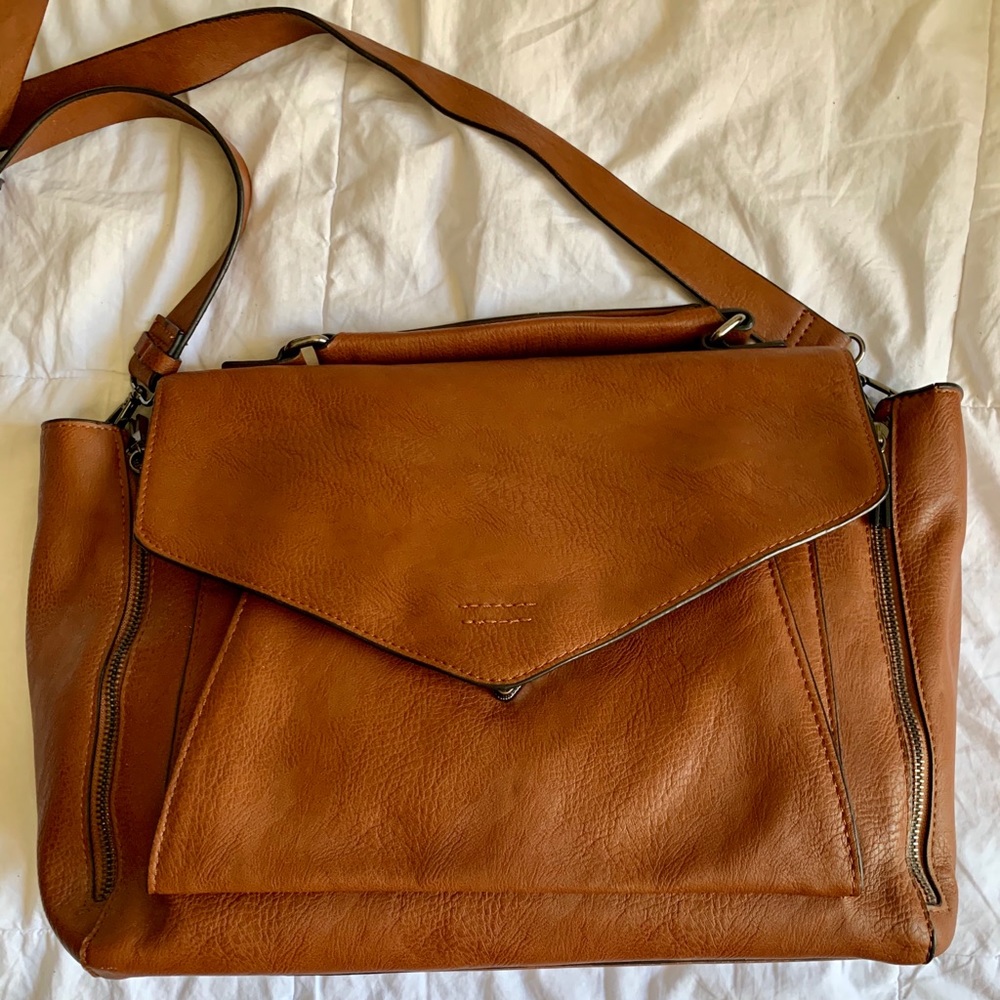 Zara cognac messenger bag